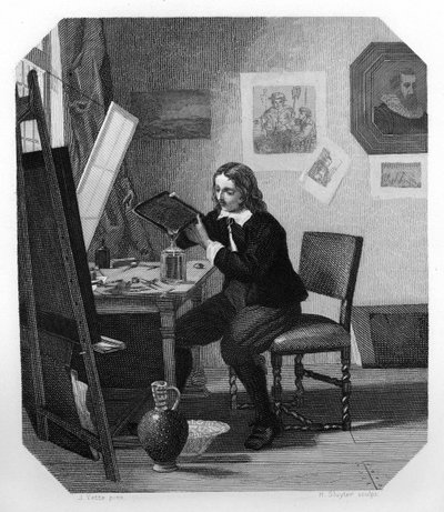Cornelis Visscher、17世紀のオランダの彫刻家、c1870 作： H. Sluyter