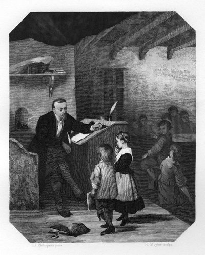 ギスバートジャピックス、17世紀のフリジア語作家、詩人、学校教師、カンター、c1870 作： H. Sluyter