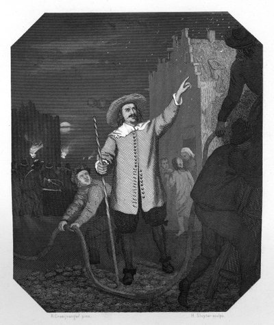 Jan van der Heyden、オランダのバロック時代の画家、製図工、版画家、発明家、c1870 作： H. Sluyter
