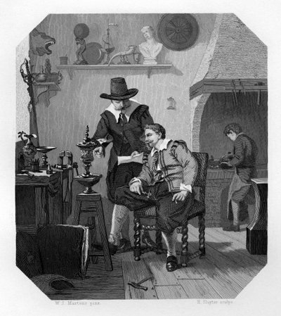 パウルスとアダムファンヴィアネン、オランダの銀細工師、c1870 作： H. Sluyter