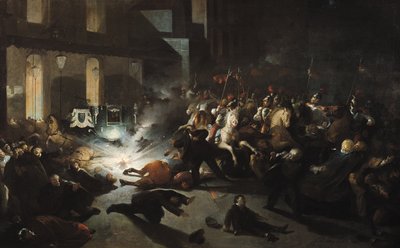 1862年1月14日のフェリーチェオルシーニ（1819-59）によるナポレオン3世（1808-73）の暗殺の試み 作： H. Vittori Romano