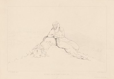 日の出は彼女の考えをヨーロッパに引き寄せた 作： H. W. Collard, after George Elgar Hicks