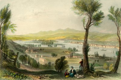 「トロイ近くのイダ山からの眺め」、1839 年頃。 作： H Wallis