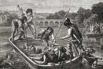 テロール治世のロワール河での溺死事件 作： H. de la (after) Charlerie