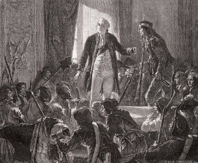 1792年6月20日、ルイ16世王（1754-93年）は国民の健康への飲み物 作： H. de la Charlerie
