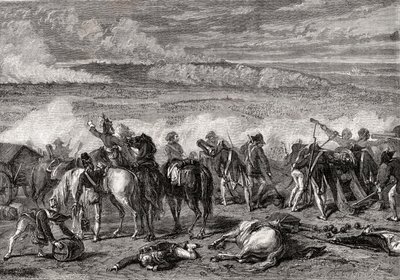 1792年11月6日のジェマペスの戦い、アレクサンドルユレルの彫刻 作： H. de la Charlerie
