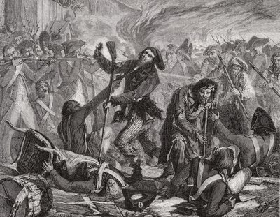 スイス衛兵の虐殺、1792年8月10日 作： H. de la Charlerie
