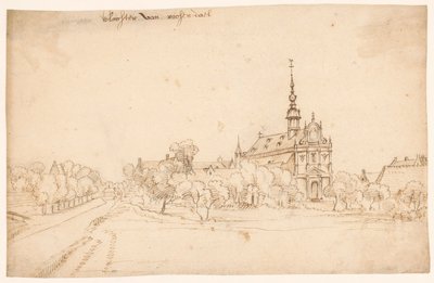 木々の間のワレムのローゼンダール修道院 作： H. van Wel (attributed to)