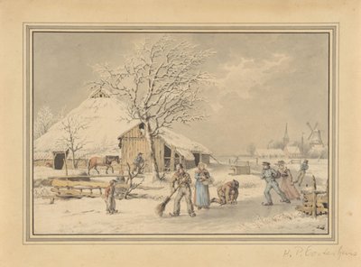 冬の風景 作： Haatje Pieters Oosterhuis (attributed to)