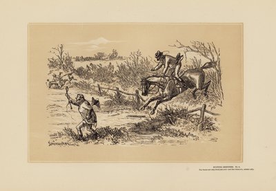 ハンティング・スケッチ、第9番、ルック・アウト（エングレーヴィング） 作： Hablot Knight (1815 92) Browne