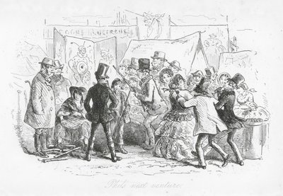 ロンドンの街角フィルの次のベンチャー（エングレーヴィング） 作： Hablot Knight (1815 92) Browne