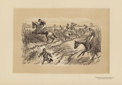 タンブルタウン・スティープル・チェイス、7番、ザ・レーン（エングレーヴィング） 作： Hablot Knight (1815 92) Browne