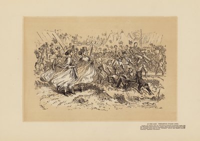 ウィンブルドン会議、その1、軍馬（エングレーヴィング） 作： Hablot Knight (1815 92) Browne