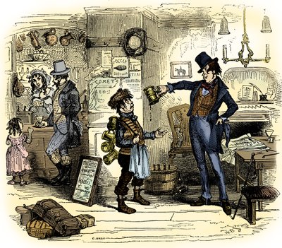 チャールズ・ディケンズの「The Old Curiosity Shop」。 作： Hablot Knight Browne