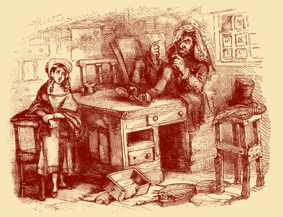 チャールズ・ディケンズの「The Old Curiosity Shop」。 作： Hablot Knight Browne