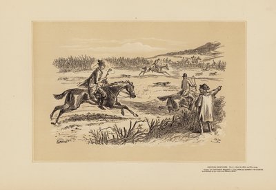 ハンティング・スケッチ 第6番 丘を越えて遠くへ（エングレーヴィング） 作： Hablot Knight (1815 92) Browne