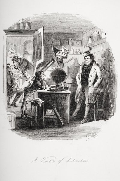 著名な訪問者、チャールズディケンズの「ドンビーと息子」（1812-70）のイラスト、1848年（リソ）の初公開 作： Hablot Knight Browne