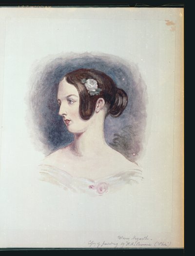 メアリー・ホガース、1890年頃（紙にトイレ） 作： Hablot Knight Browne