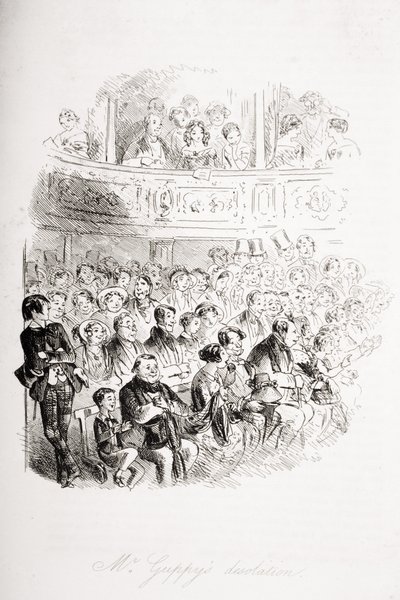 グッピー氏の荒廃、チャールズディケンズ（1812-70）による「ブリークハウス」のイラスト1853年発行 作： Hablot Knight Browne
