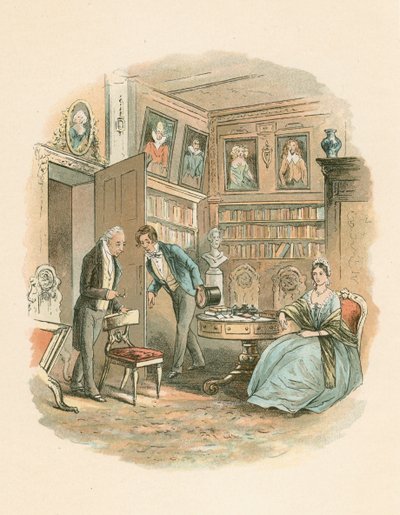 チャールズ・ディケンズの荒廃した家の風景、1852-1853 作： Hablot Knight Browne