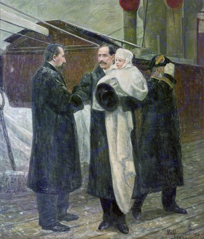 1905 年にノルウェーの土地にいるホーコン王 作： Halfdan Frithjof Strom