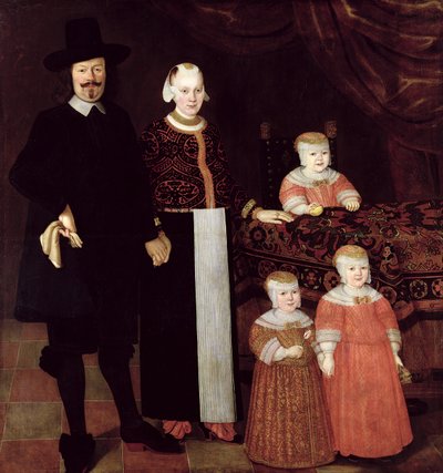 ハンブルク家の肖像、1640年頃 作： Hamburg Master
