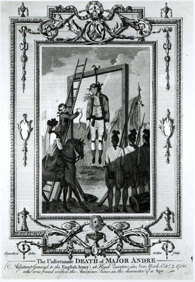 ジョンゴールダー（1729-1795）によって刻まれた1780年10月2日、ニューヨークの本部でイギリス陸軍少佐アンデレ少佐の不幸な死 作： Hamilton