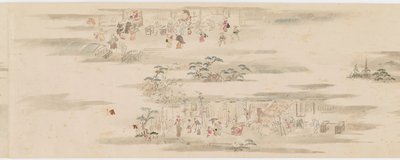 十二ヶ月の娯楽と職業、江戸時代、17世紀後半から18世紀前半。 作： Hanabusa Itcho