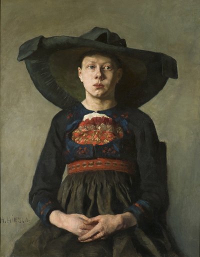 バイエルンの農民の少女、1885-87 作： Hanna Pauli
