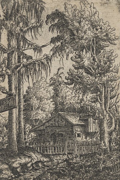 キャビンと2本の松 作： Hanns Sebald Lautensack