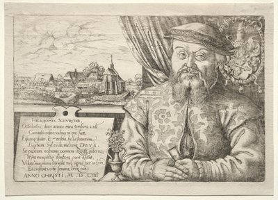 ヒエロニムスシュルシュタブ、ニュルンベルク市長、1554年。 作： Hanns Sebald Lautensack