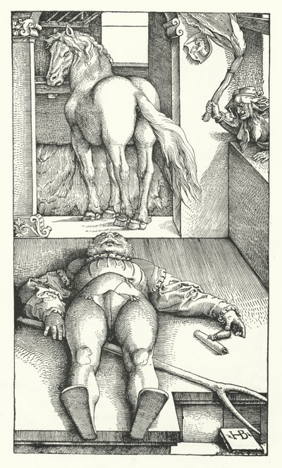 妖艶な新郎(彫金) 作： Hans (after) Baldung Grien