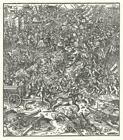 ギネゲートの戦い（フランス、1479年8月7日）（エングレービング 作： Hans (after) Burgkmair