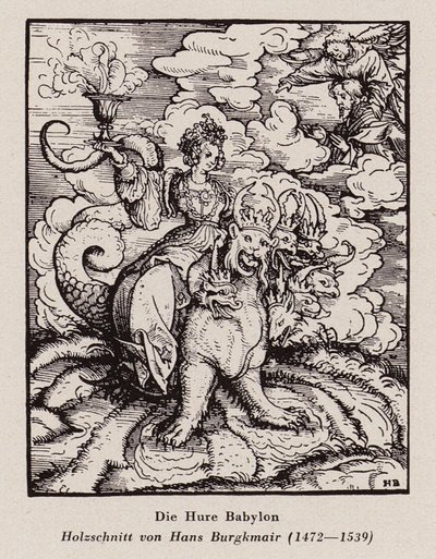 バビロンの売春婦（木版画） 作： Hans (after) Burgkmair