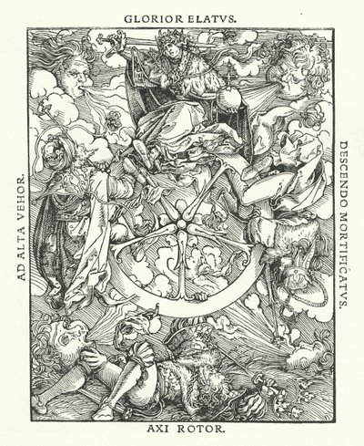 ペトラルカの『De Remediis Utriusque Fortunae』からの木版画（彫刻 作： Hans (after) Burgkmair