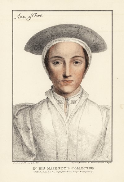 アン・オブ・クリーブス、ヘンリー8世の4番目の妻 作： Hans (after) Holbein the Younger