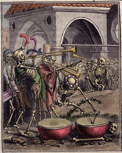 若き日のハンス・ホルベイン（1497-1543）による「Dances macabre」のエングレーヴィング。 作： Hans (after) Holbein the Younger