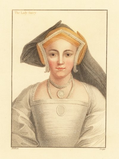 フランシス・ハワード、サリー伯爵夫人、1812年（彫刻） 作： Hans (after) Holbein the Younger