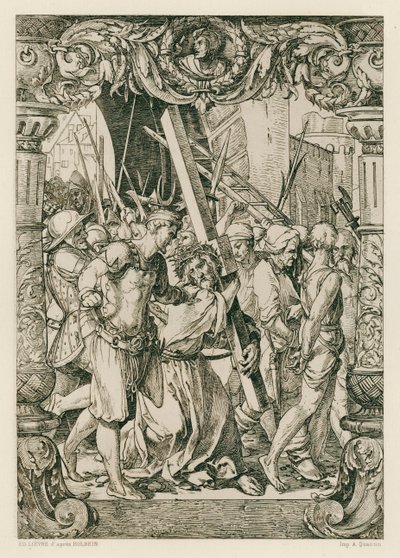 イエス ・ キリスト、カルバリーに登る (彫刻) 作： Hans (after) Holbein the Younger