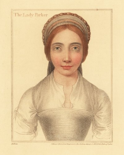 Lady Parker, esposa de Sir Henry Parker., 1812 (gravura) 作： Hans (after) Holbein the Younger