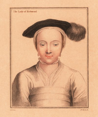 メアリー フィッツロイ、リッチモンドとサマセット公爵夫人、1812 年 (彫刻) 作： Hans (after) Holbein the Younger