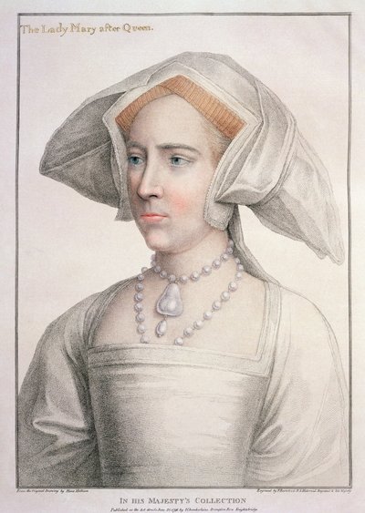 メアリー・テューダー（1516-58） フランチェスコ・バルトロッツィ（1727-1815）（エングレーヴィング 作： Hans (after) Holbein the Younger