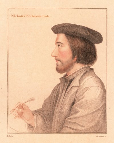 ニコラス ボルボニウス、ラテン語の詩人、家庭教師、1812 年 (彫刻) 作： Hans (after) Holbein the Younger