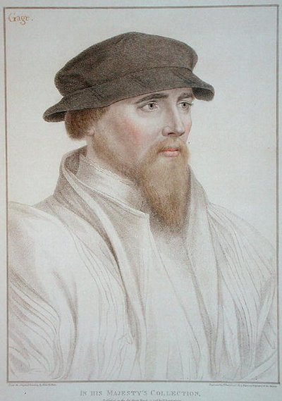 ジョン・ゲイ（d.1557）の肖像 フランチェスコ・バルトロッツィ（1727-1815）による1796年のエングレーヴィング 作： Hans (after) Holbein the Younger
