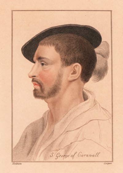 Quocoute のサイモン ジョージ、コーンウォール、1812 年 (彫刻) 作： Hans (after) Holbein the Younger