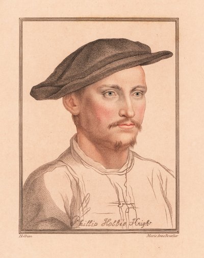 Sir Philip Hoby, Englannin suurlähettiläs Pyhässä Rooman valtakunnassa, 1812 (kaiverrus) 作： Hans (after) Holbein the Younger