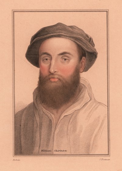 サー ウィリアム シェアリングトン、英国王ヘンリー 8 世の廷臣、1812 年 (彫刻) 作： Hans (after) Holbein the Younger
