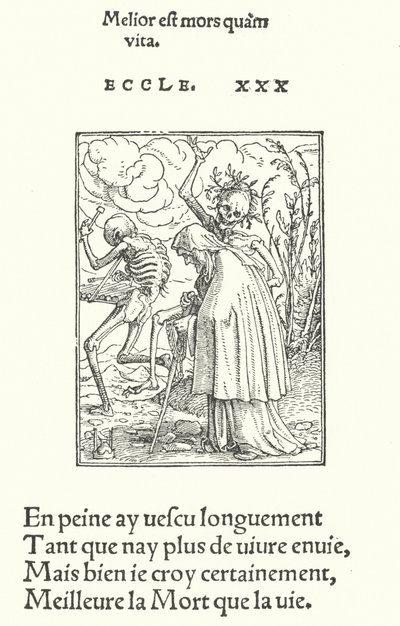 老いた女性（エングレービング 作： Hans (after) Holbein the Younger