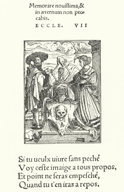 死の寓意的なエスクルーション（彫刻 作： Hans (after) Holbein the Younger