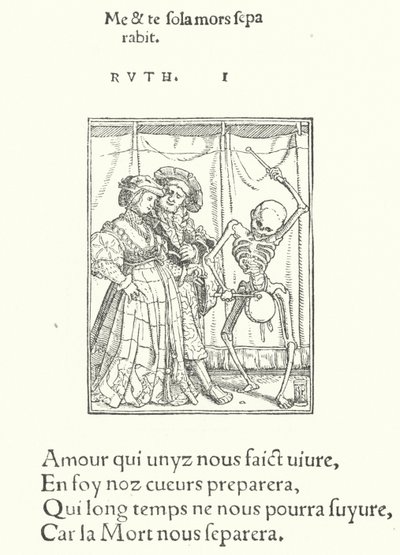 花嫁と花婿（エングレービング 作： Hans (after) Holbein the Younger